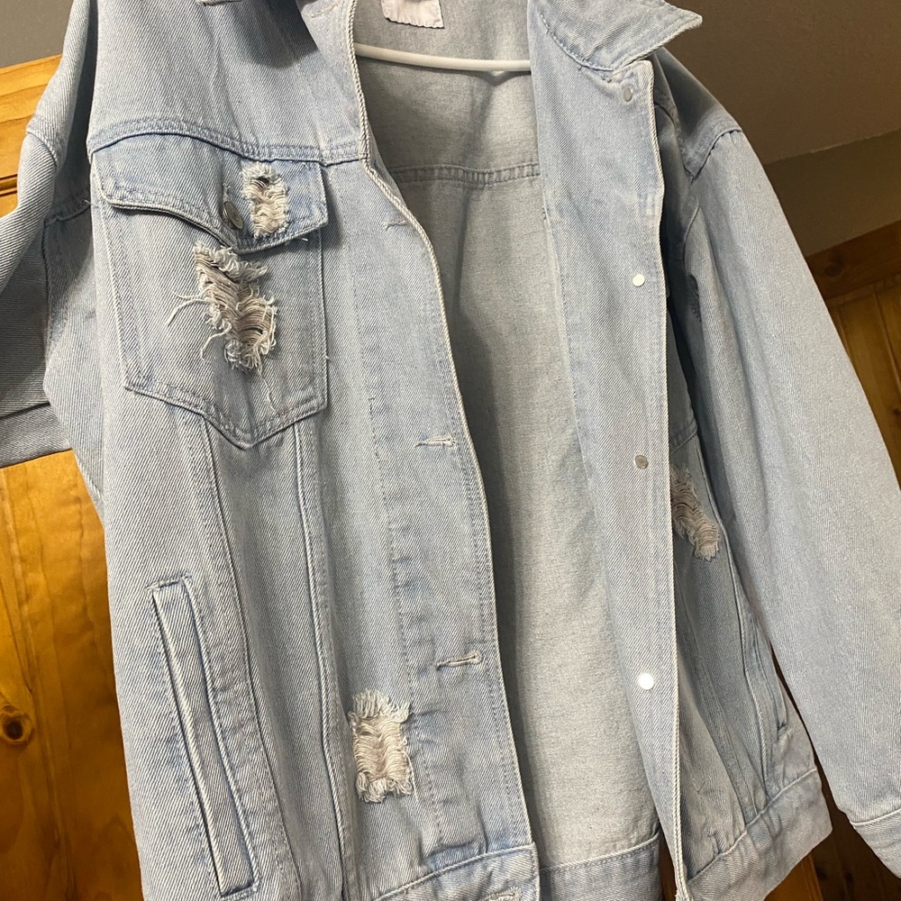 Distressed Jean jacket never worn OBO